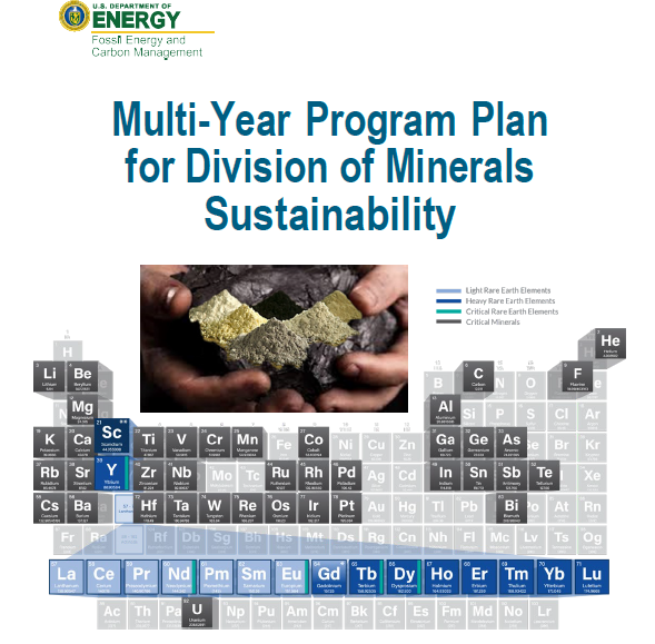 U.S. Department of Energy - Office of Fossil Energy & Carbon Management's  Division of Minerals Sustainability Multi-Year Program Plan Rollout, USEA